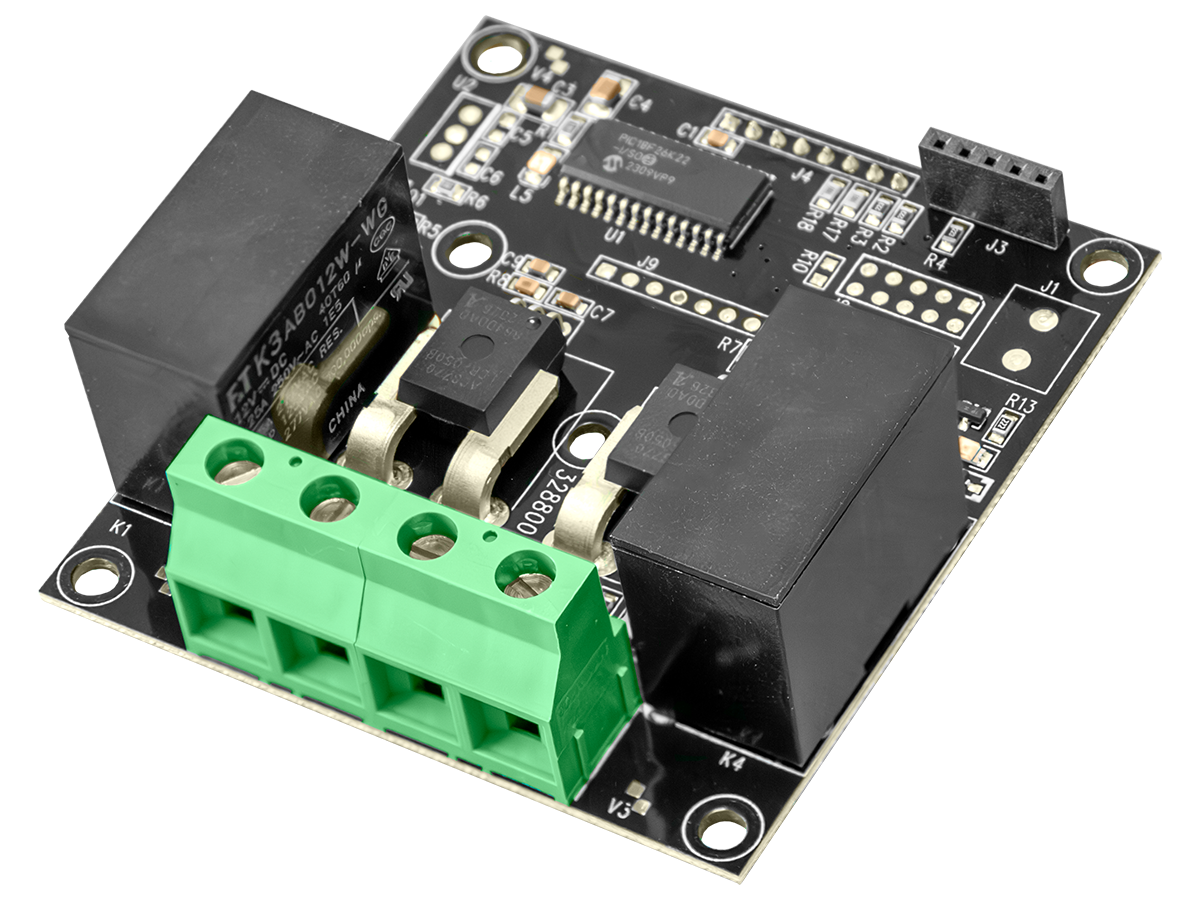 Side view of the RM-2 Smart Module, with two high-capacity current detection relays.